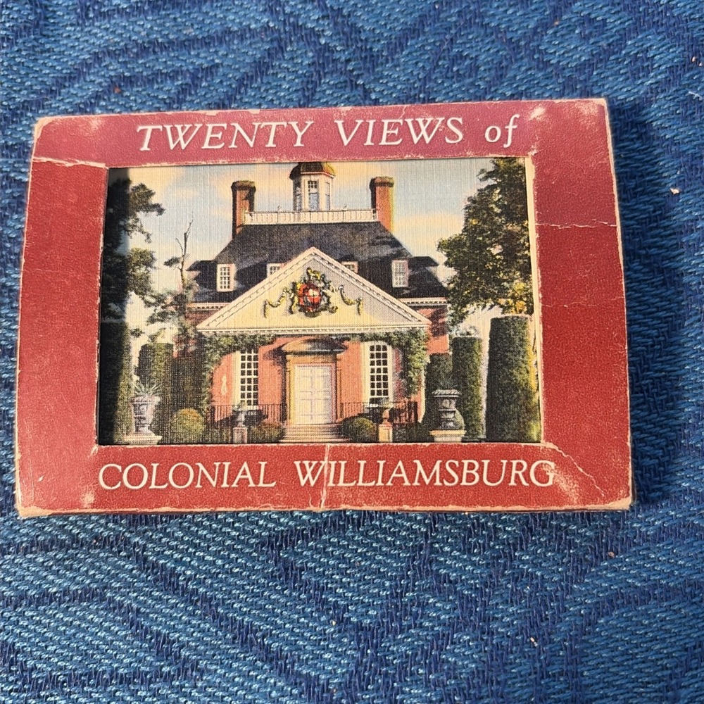 20 Views of Colonial Williamsburg VA-ca. 1940s Linen Souvenir Cards-Curt Teich